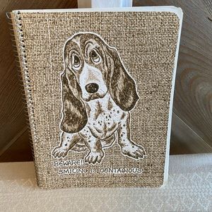 Vintage Touchables 3 Subject Theme Notebook”Beware! Smiling is Contagious” 1970s